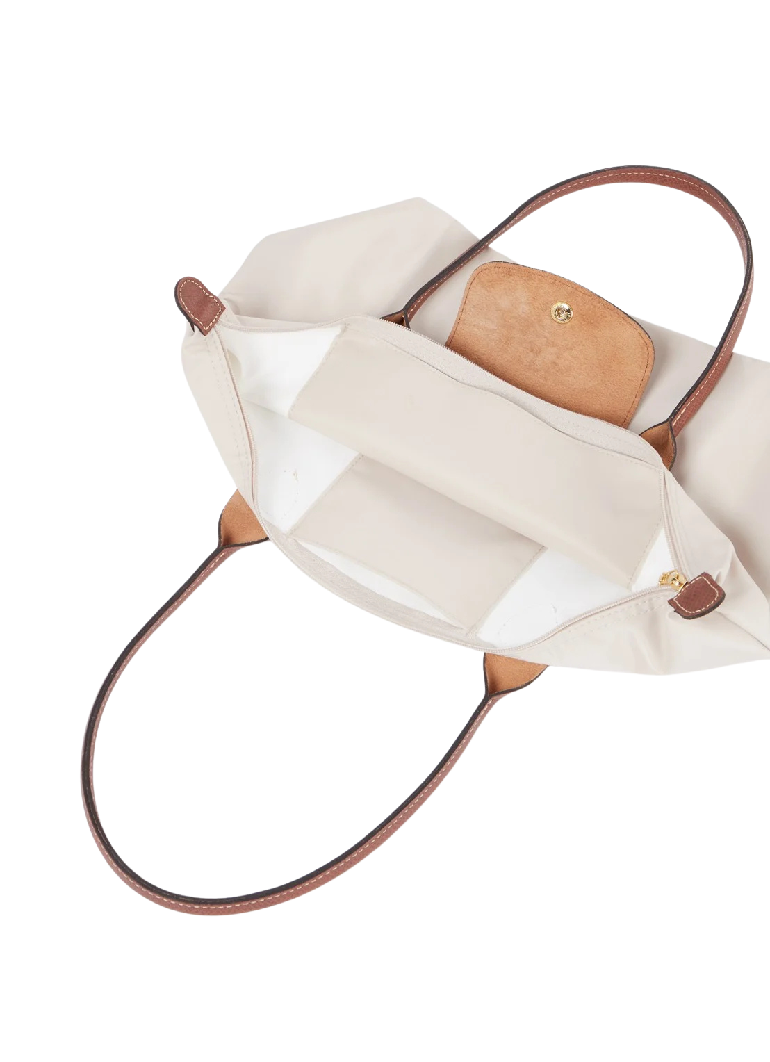 Mittlere Le Pliage Tasche – Papierweiß