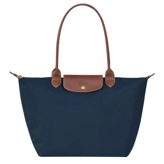 Große Le Pliage Tasche - Marineblau