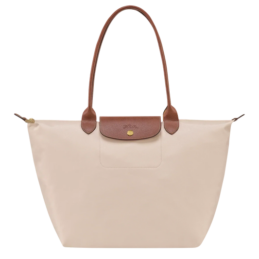 Große Le Pliage Tasche – Papierweiß