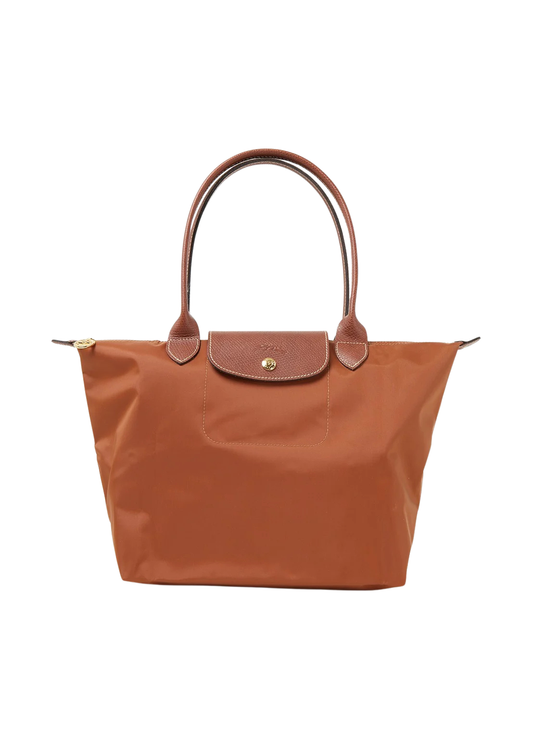Mittlere Le Pliage Tasche - Cognacbraun