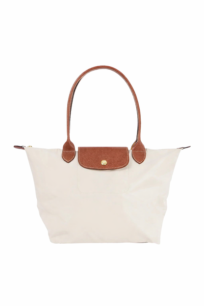Mittlere Le Pliage Tasche – Papierweiß