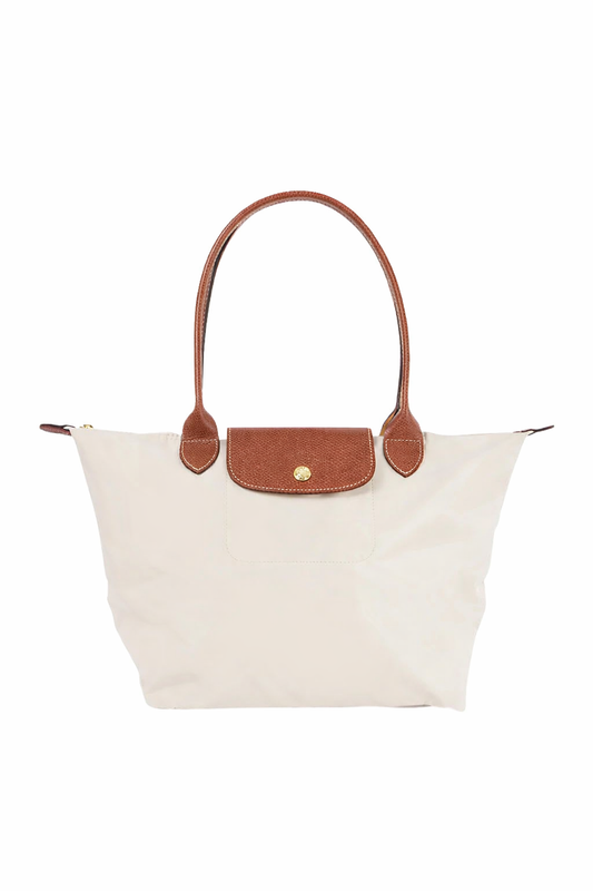 Mittlere Le Pliage Tasche – Papierweiß